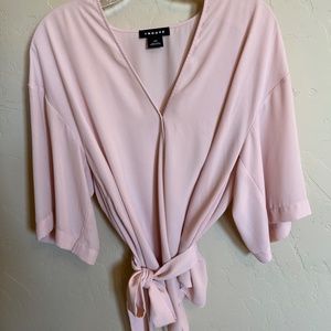 Trouve Pale Pink Kimono Style SS Top - Size: XXS